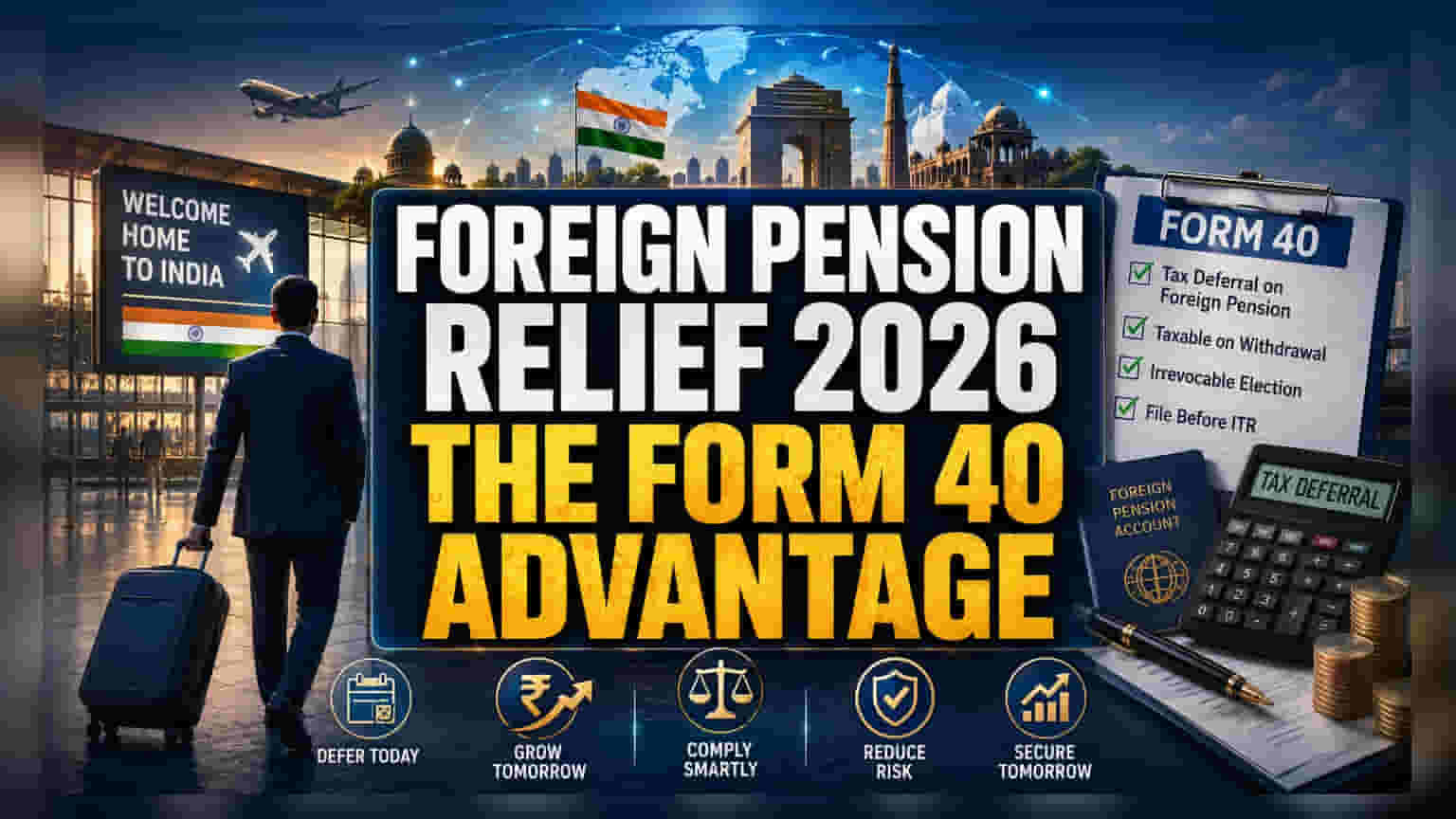 Form 40: भारत का बड़ा कदम, विदेशी पेंशन पर टैक्स में राहत, जानिए क्या हैं मायने