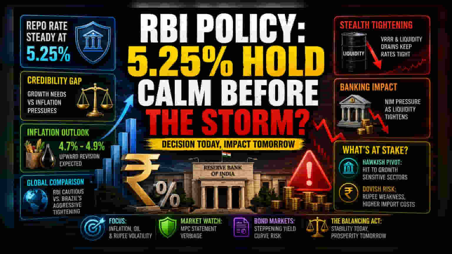 RBI కీలక నిర్ణయం: వడ్డీ రేట్లు యధాతథం? ద్రవ్యోల్బణం ఆందోళనలు పెరుగుతున్నాయా?