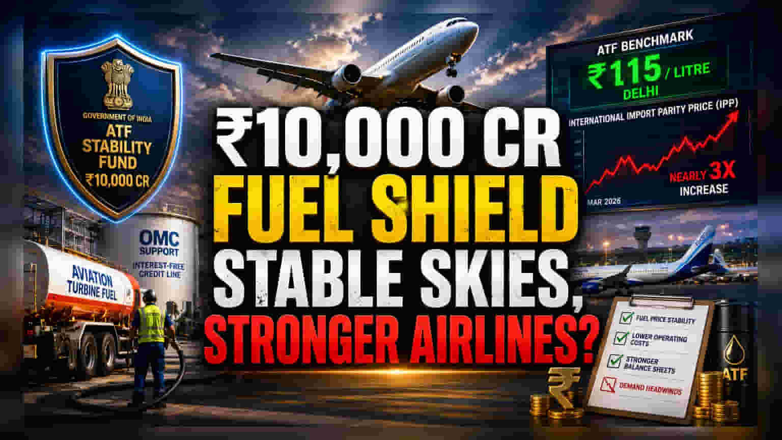 एव्हिएशन फ्युएल फंड: विमान कंपन्यांसाठी सरकारचा ₹10,000 कोटींचा आधार