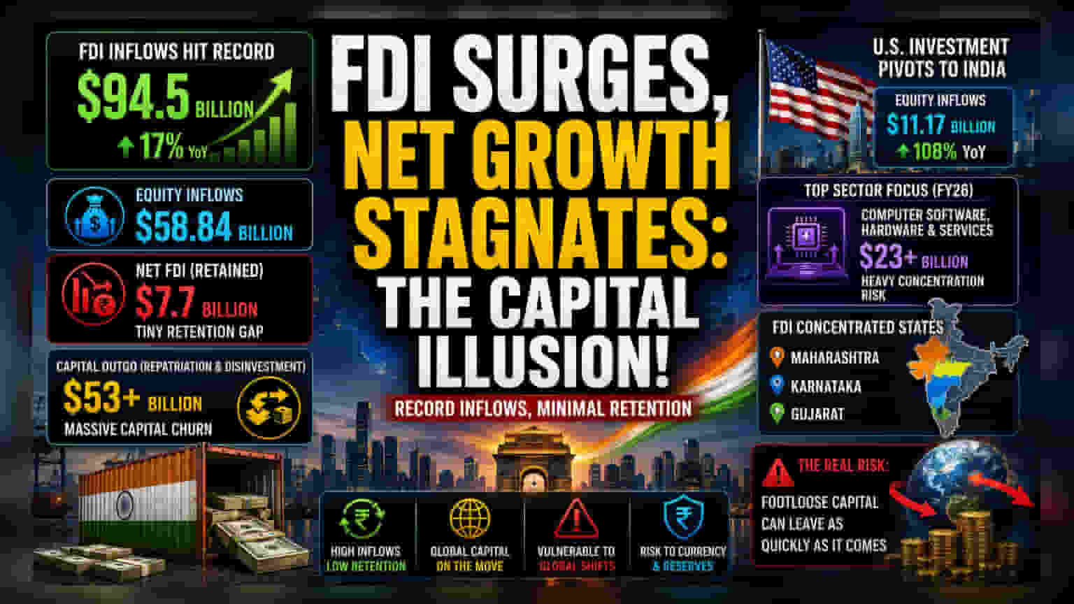 FDI रिकॉर्ड ₹7.7 अरब! लेकिन असलियत में क्यों कम है ये पैसा? जानें पूरी कहानी
