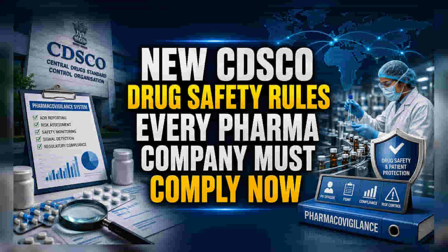 CDSCOનો કડક નિર્ણય: હવે ભારતીય દવા કંપનીઓએ Pharmacovigilance સિસ્ટમ ફરજિયાત બનાવવી પડશે!