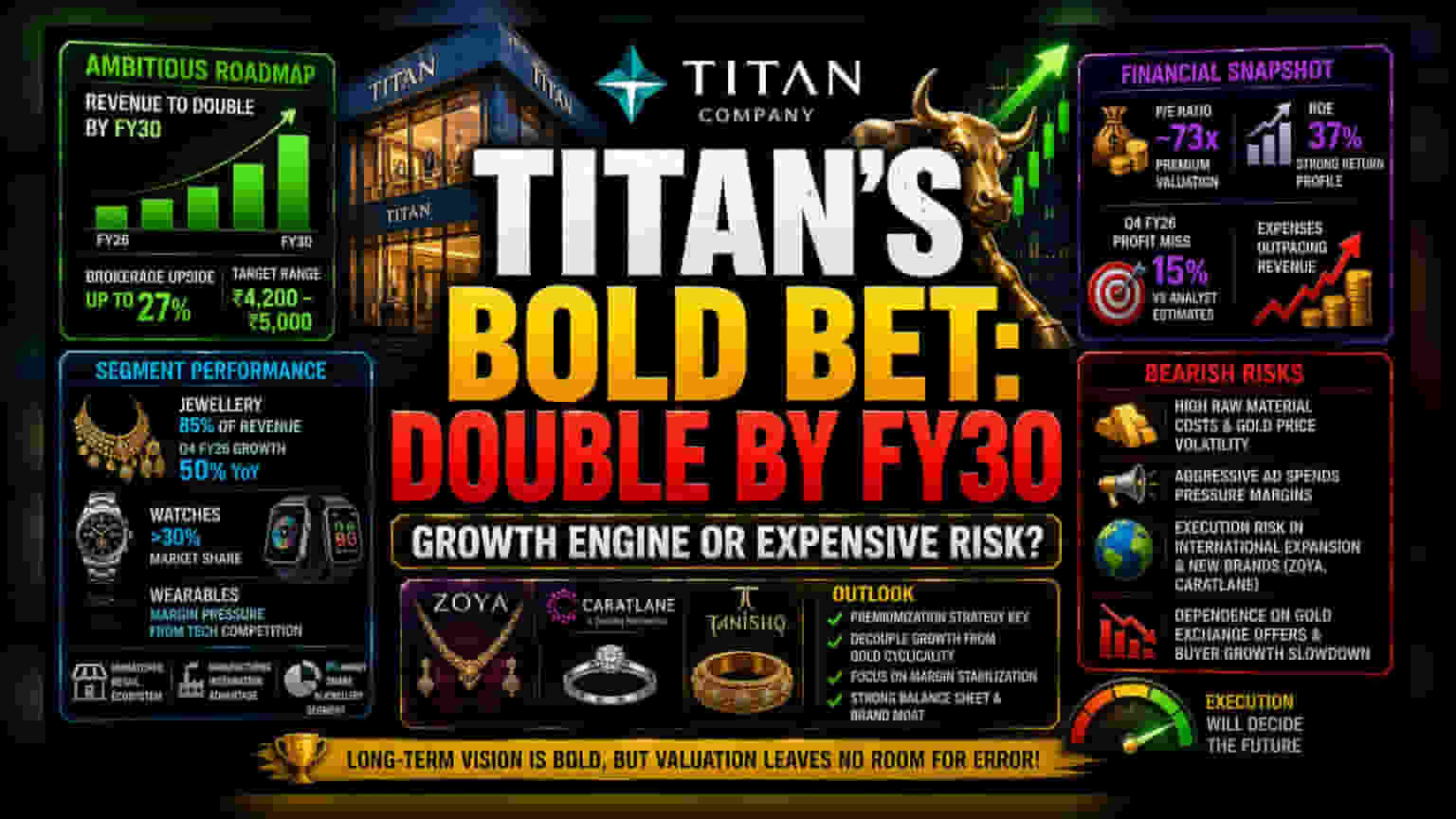 Titan’s FY30 Growth Bets Meet Reality: Margins vs. Ambition