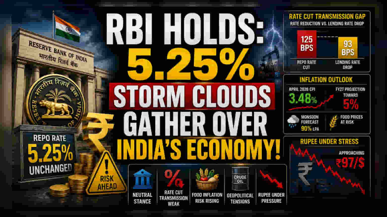 RBI Holds at 5.25%: A Neutral Stance Under Siege