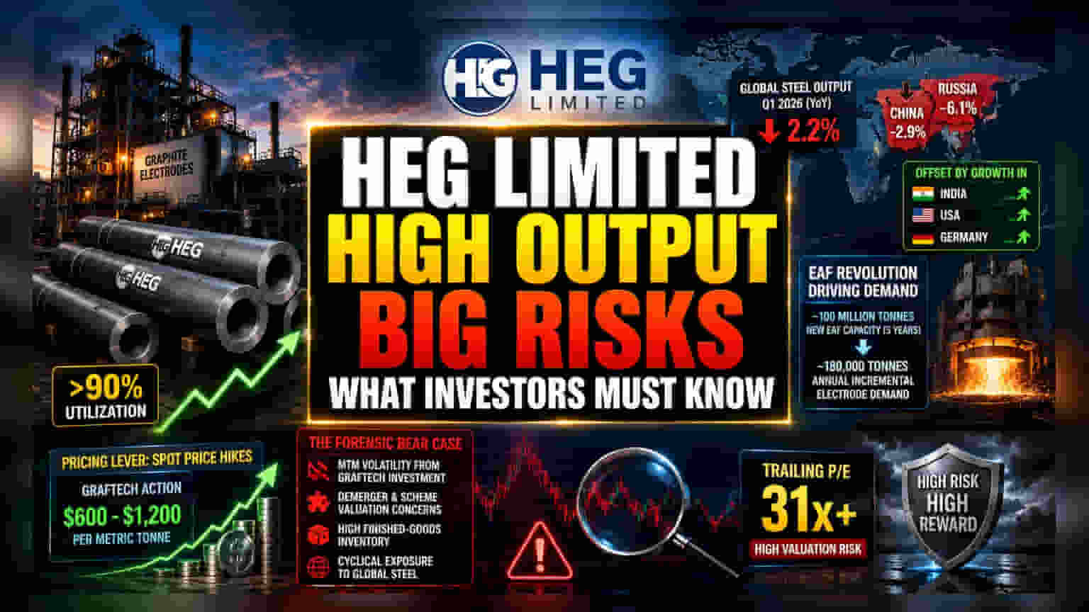 HEG Share Price: સ્ટીલ ઉદ્યોગના ડાઉનટ્રેન્ડ વચ્ચે HEG ની 90% ક્ષમતા વપરાશ જાળવી રાખવાની રણનીતિ