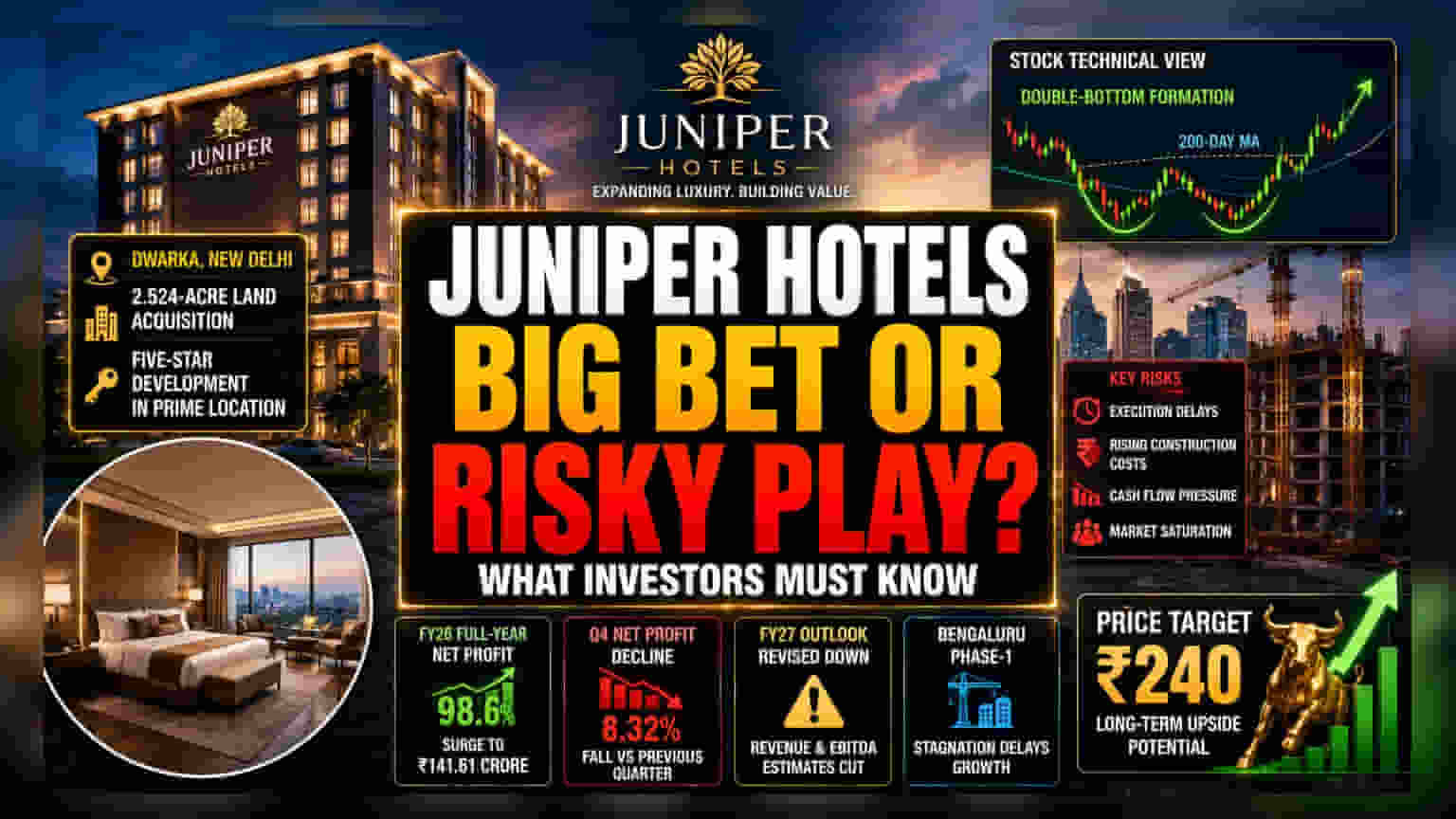 Juniper Hotels Share Price: દિલ્હીમાં વિસ્તરણના સમાચારથી શેરમાં તેજી, પણ શું આ વિકાસ રણનીતિ છે કે દેવાનું માળખું?