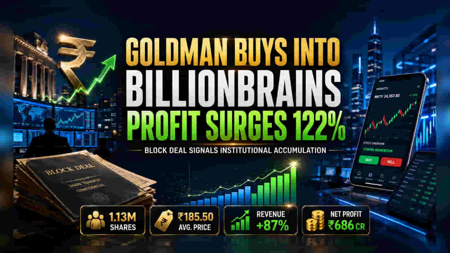 Goldman Sachs Increases Groww Stake as Institutional Buying Grows