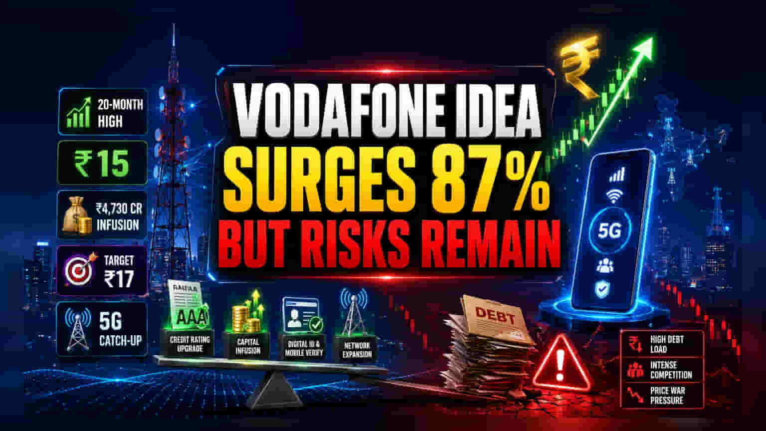 Vodafone Idea Shares: 87% ਦਾ ਛਾਲਾ - ਕੀ ਇਹ ਸੱਚਮੁੱਚ ਬਦਲਾਅ ਹੈ ਜਾਂ ਸਿਰਫ ਭੁਲੇਖਾ?
