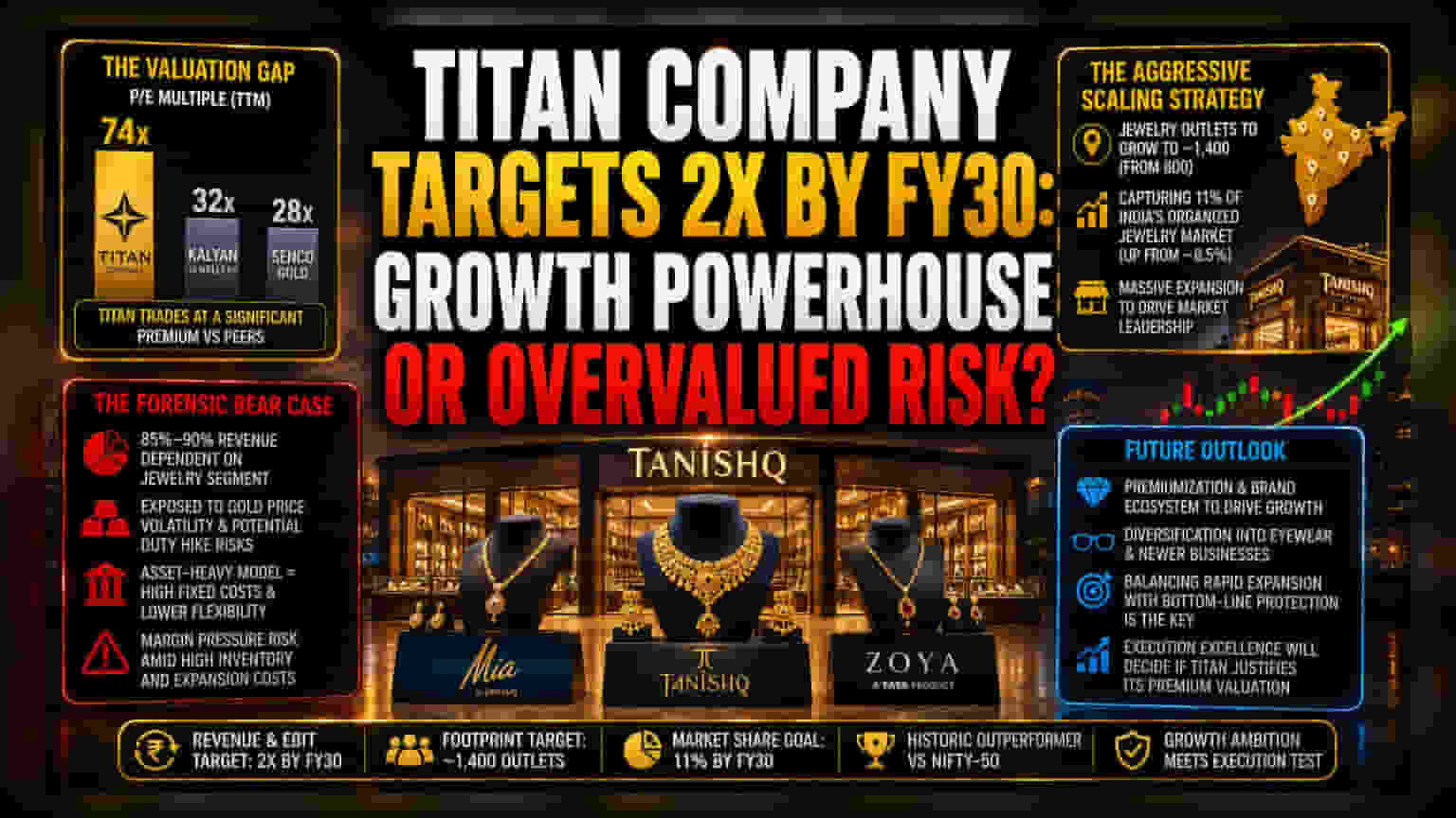 Titan: 1,400 கடைகள் உடன் அதிரடி விரிவாக்கம்! FY30 இலக்கை அடைய சூதாட்டம்?