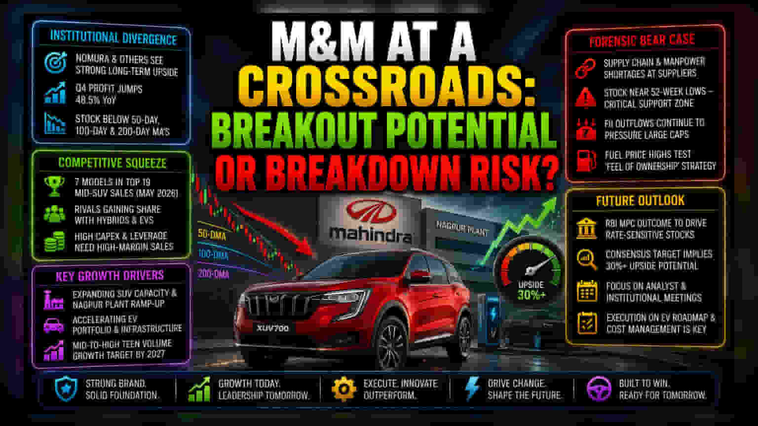 Mahindra & Mahindra: ਬ੍ਰੋਕਰੇਜ ਦੇ ਵੱਡੇ ਟਾਰਗੇਟ ਪਰ ਸ਼ੇਅਰ 'ਤੇ ਦਬਾਅ?