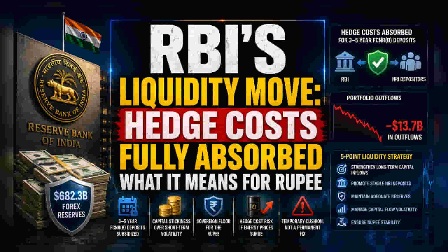 RBI का डॉलर दांव: 2013 की राह पर लौटे गवर्नर, पोर्टफोलियो आउटफ्लो रोकने की तैयारी