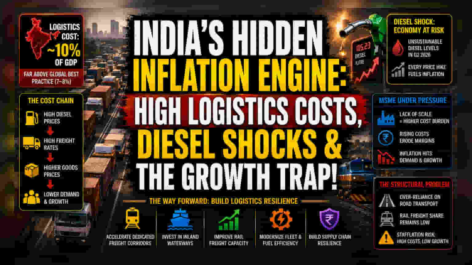 India's Logistics Trap: ફુગાવાને વેગ આપતું પરિવહન!