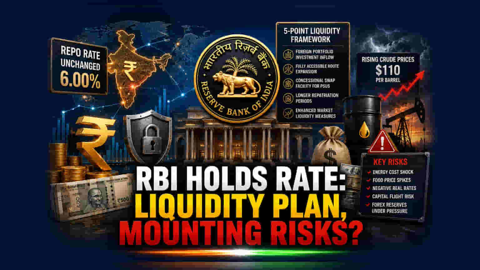 RBI Holds Rates as Inflation Fears Clash With Growth Risks