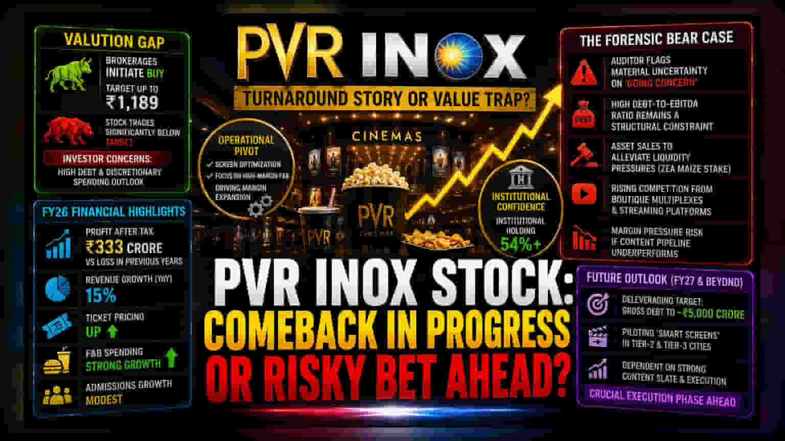 PVR INOX शेयर में 20% उछाल की उम्मीद! क्या दांव लगाना सही होगा?