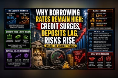 RBI Credit Crunch Stalls Rate Relief as Deposit Gap Widens