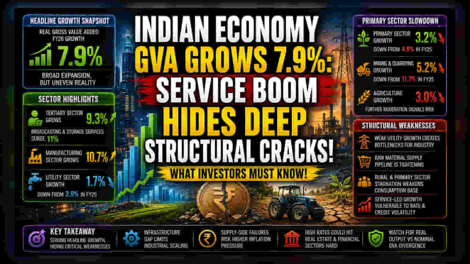 India GVA Hits 7.9%: Growth Masking Structural Imbalances