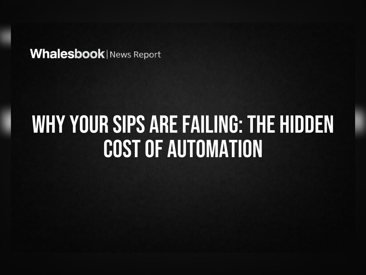 Why Your SIPs Are Failing: The Hidden Cost of Automation
