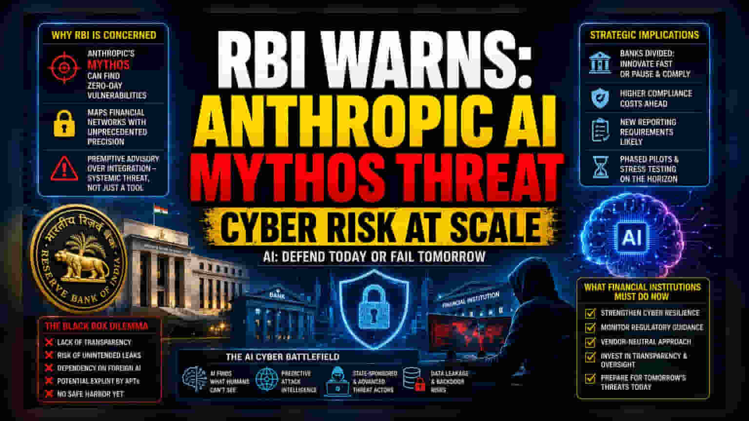 RBI కొత్త AI టూల్ పై అలర్ట్: సైబర్ రిస్క్ లపై ఆందోళన!
