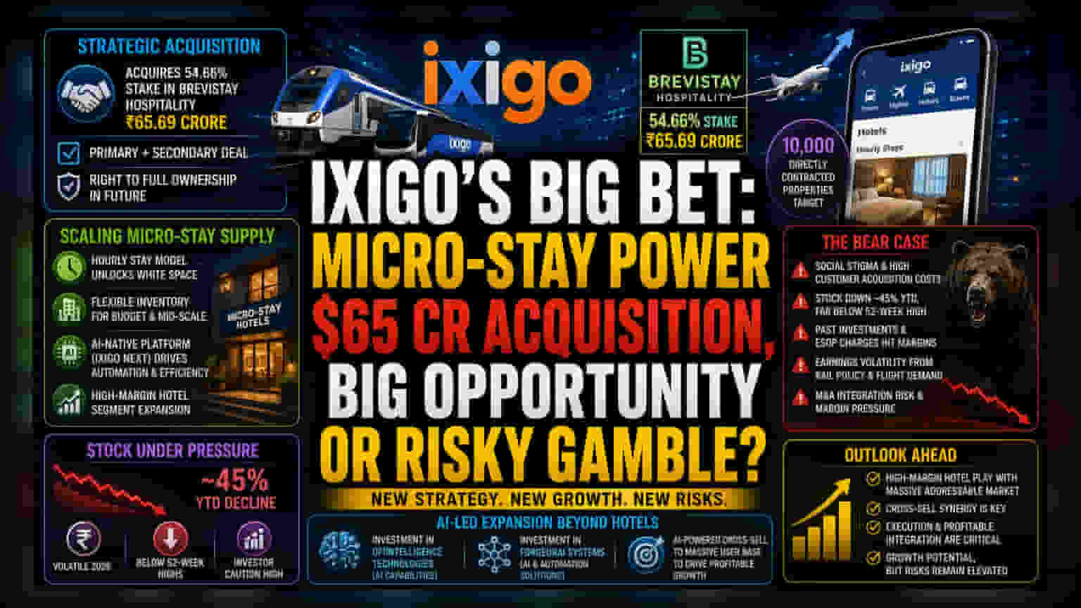 ixigo Shifts Strategy: ₹66Cr Brevistay Buy Targets Hotel Margin