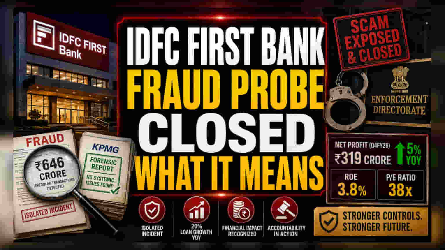 IDFC First Bank Clears Fraud Shadow After Rs 646Cr Payout