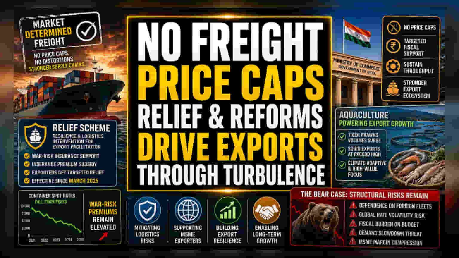 Goyal Rejects Freight Price Caps: Exporter Relief Explained