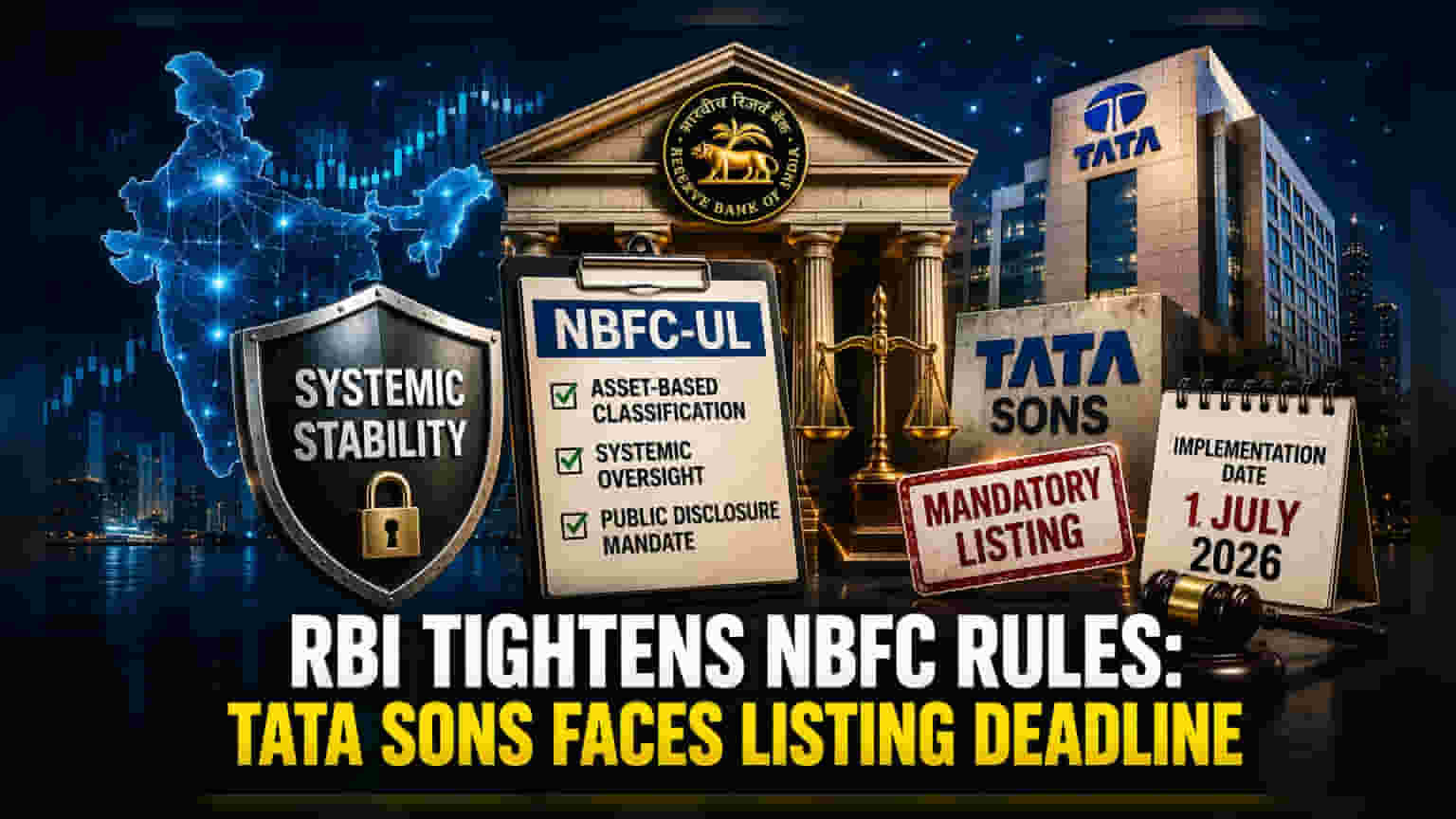 RBI चे मोठे पाऊल: टाटा सन्सवर लिस्टिंगचे मोठे दबाव!