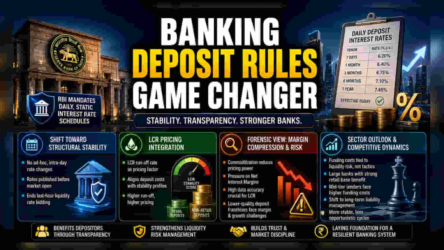 RBI ਦੇ ਬਲਕ ਡਿਪਾਜ਼ਿਟ ਨਿਯਮਾਂ 'ਚ ਸਖ਼ਤੀ: ਹੁਣ ਬੈਂਕਾਂ ਨੂੰ ਕੀ ਹੋਵੇਗਾ?