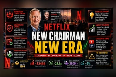 Netflix Names TCV’s Jay Hoag Chairman; Governance Era Shifts