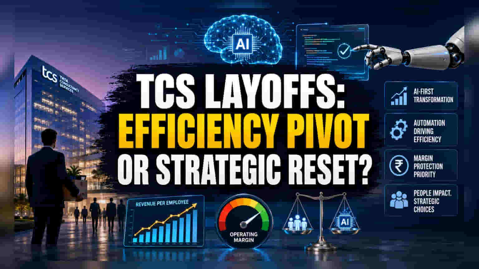 TCS चे मोठे पाऊल: AI मुळे कर्मचाऱ्यांवर गंडांतर? FY26 मध्ये कपात होणार?
