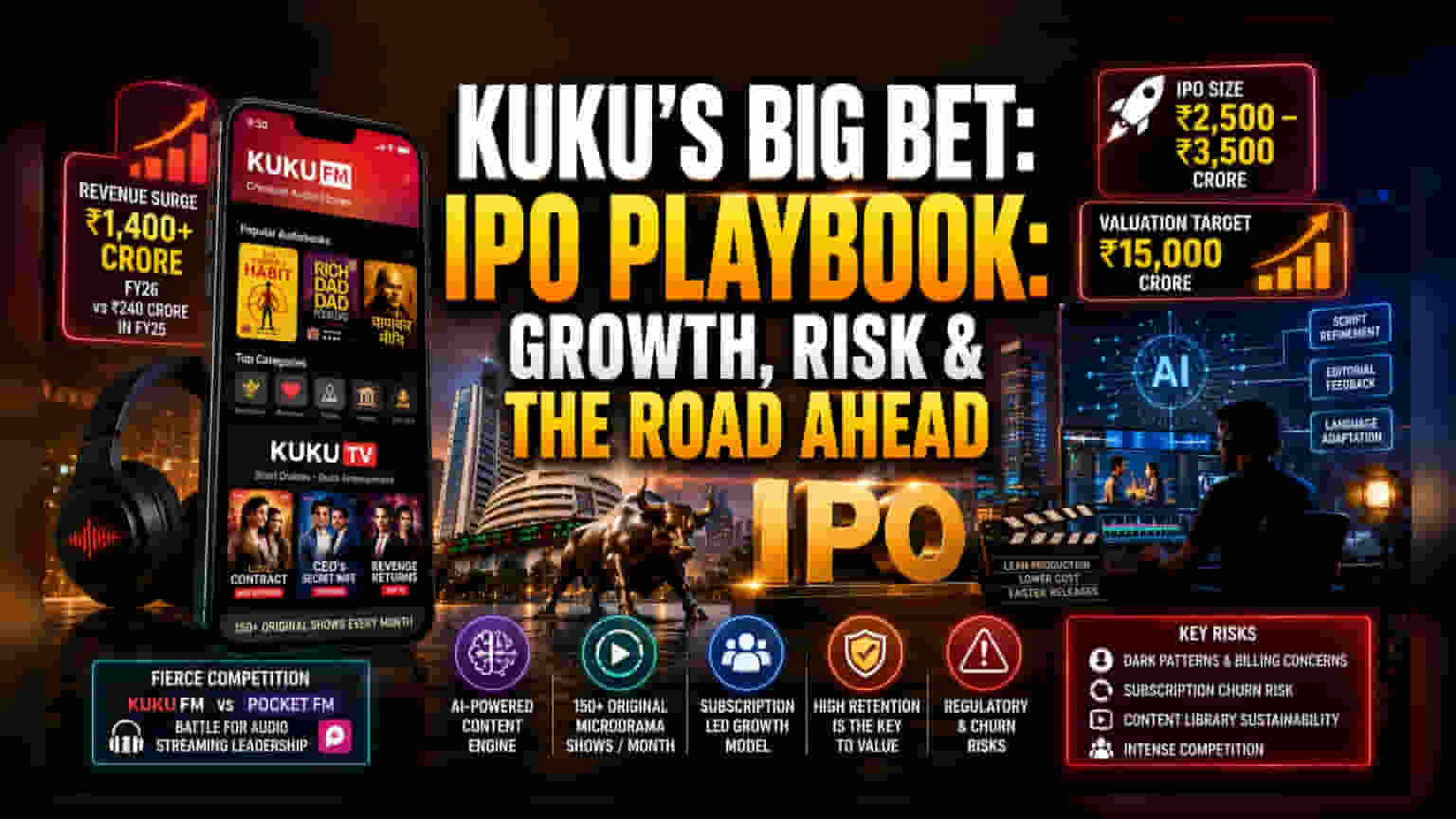 Kuku FM IPO: ₹3,500 कोटी उभारणार! मायक्रोड्रामामुळे कंपनीची मोठी झेप