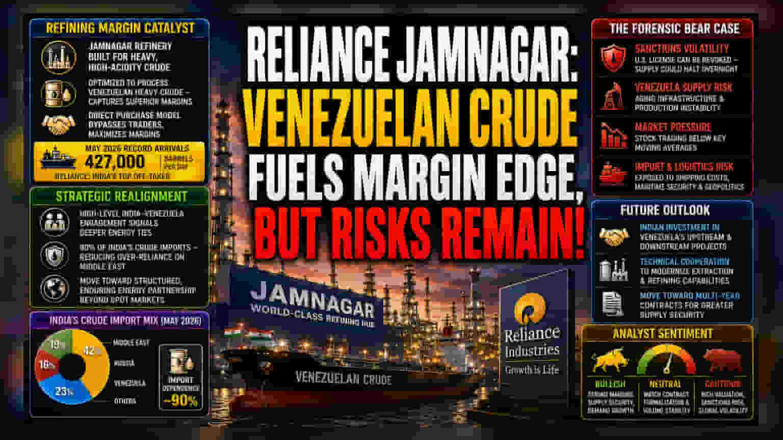 Reliance Jamnagar Visit: व्हेनेझुएलाच्या कच्च्या तेलाकडे भारताची धोरणात्मक वाटचाल