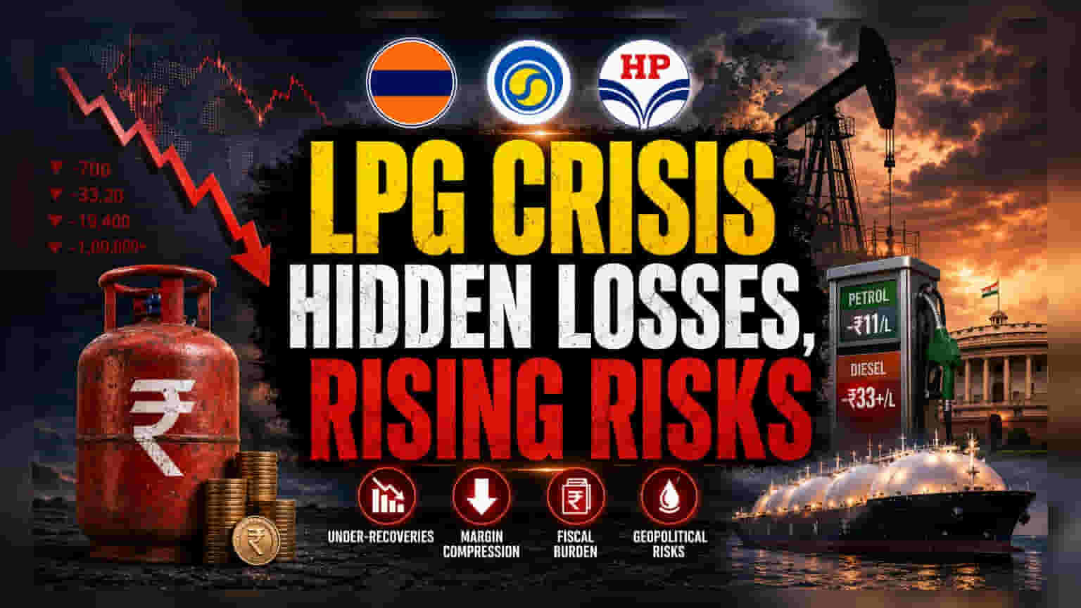 LPG விலை உயர்வு, ஆனால் இந்திய எண்ணெய் நிறுவனங்களுக்குள் பெரும் நெருக்கடி!
