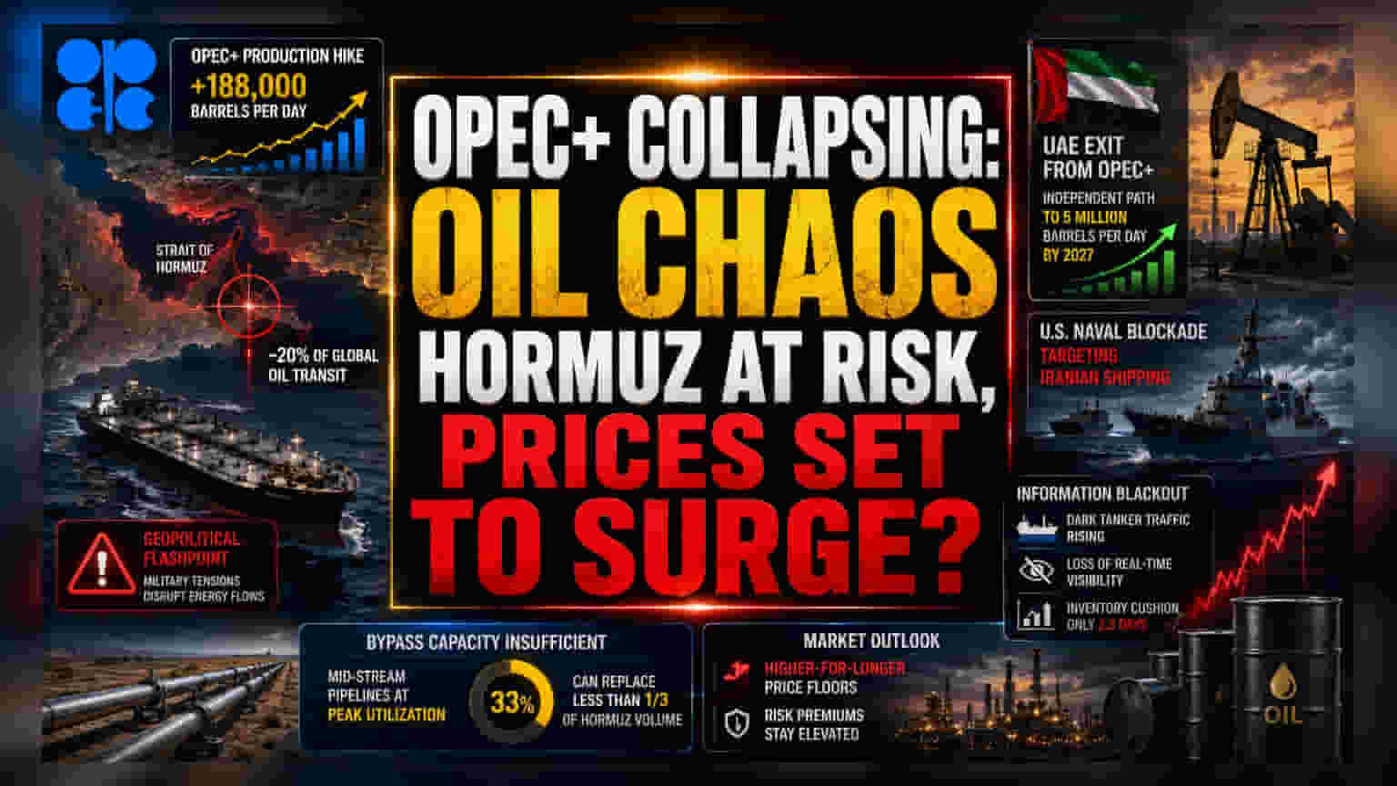 OPEC+ के फैसले बेअसर, होर्मुज जलडमरूमध्य पर तनाव बढ़ा