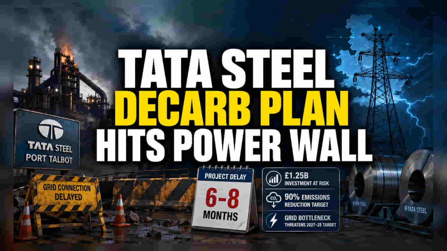 Tata Steel UK: ગ્રીન પ્રોજેક્ટ અટક્યો, નેશનલ ગ્રીડની નિષ્ફળતાએ મોંઘો બનાવ્યો