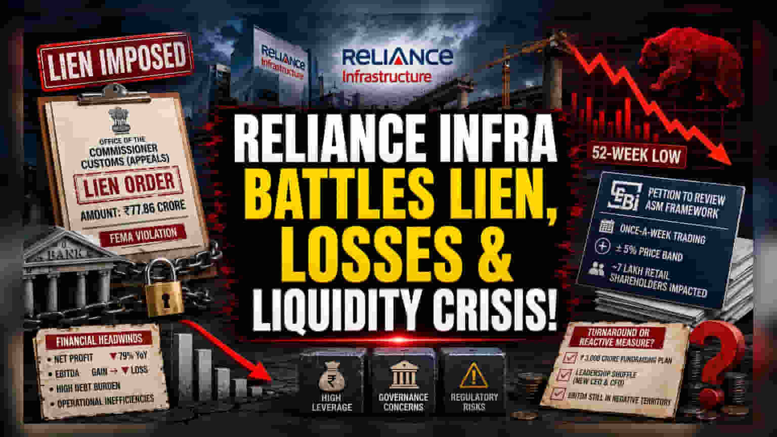 Reliance Infra: ਕਸਟਮ ਅਥਾਰਟੀ ਦੇ ₹78 ਕਰੋੜ ਦੇ ਲੀਨ (Lien) ਨੂੰ ਚੁਣੌਤੀ, FEMA ਜਾਂਚਾਂ ਦਾ ਦਬਾਅ ਵਧਿਆ
