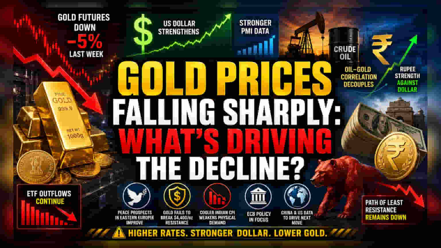 Gold Price Today: सोन्याच्या दरात मोठी घसरण? जाणून घ्या कारणं