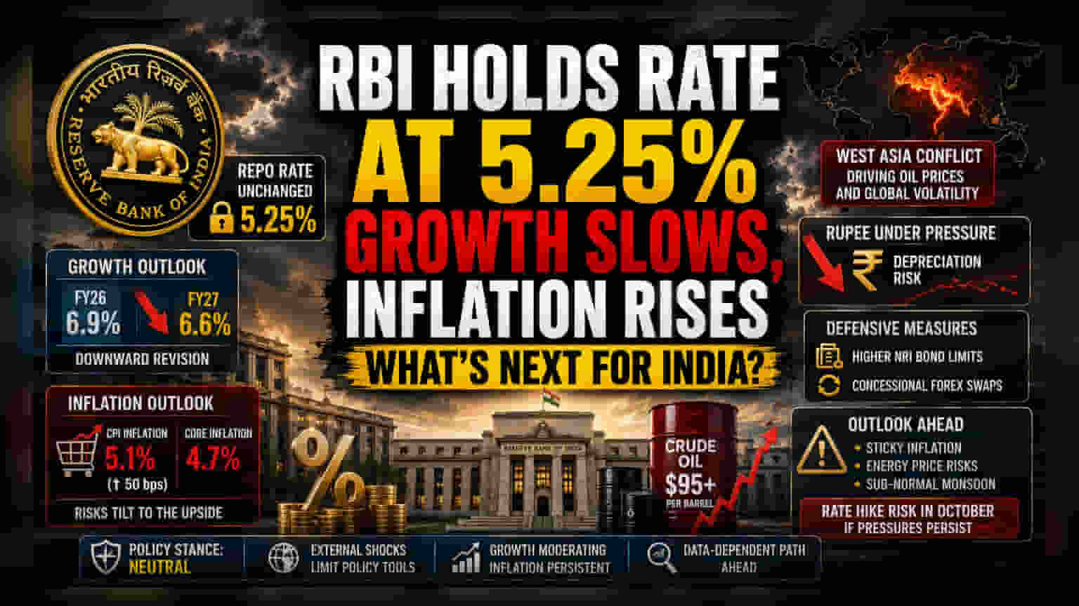RBI ने रेपो रेट कायम ठेवला: महागाईची चिंता की विकासाला प्राधान्य?