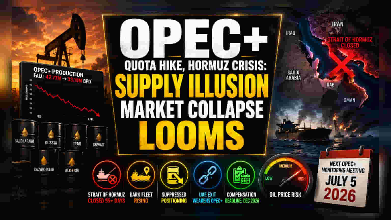 OPEC+ ने वाढवले उत्पादन, पण होरमुझची समस्या कायम!