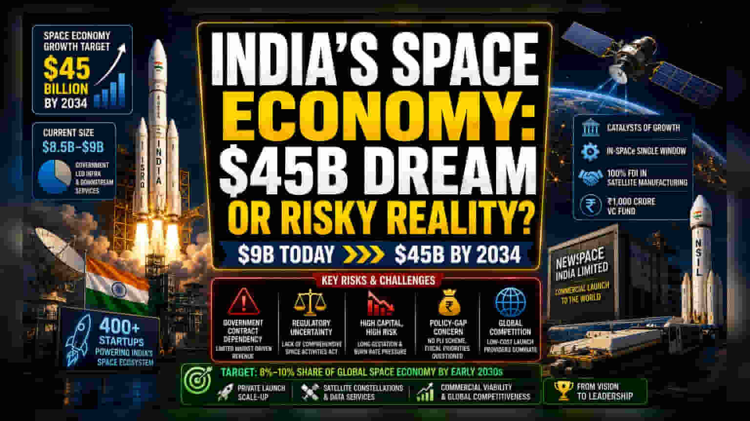 India Space Economy: The $45 Billion Valuation Reality Check