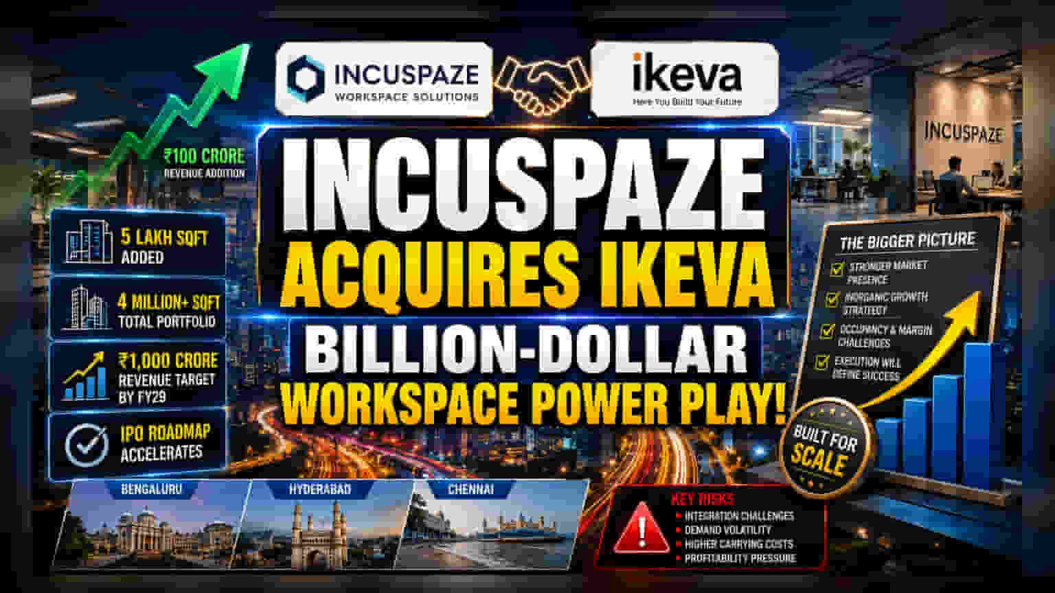 Incuspaze का iKeva में 100% अधिग्रहण: IPO से पहले कंपनी का बड़ा दांव