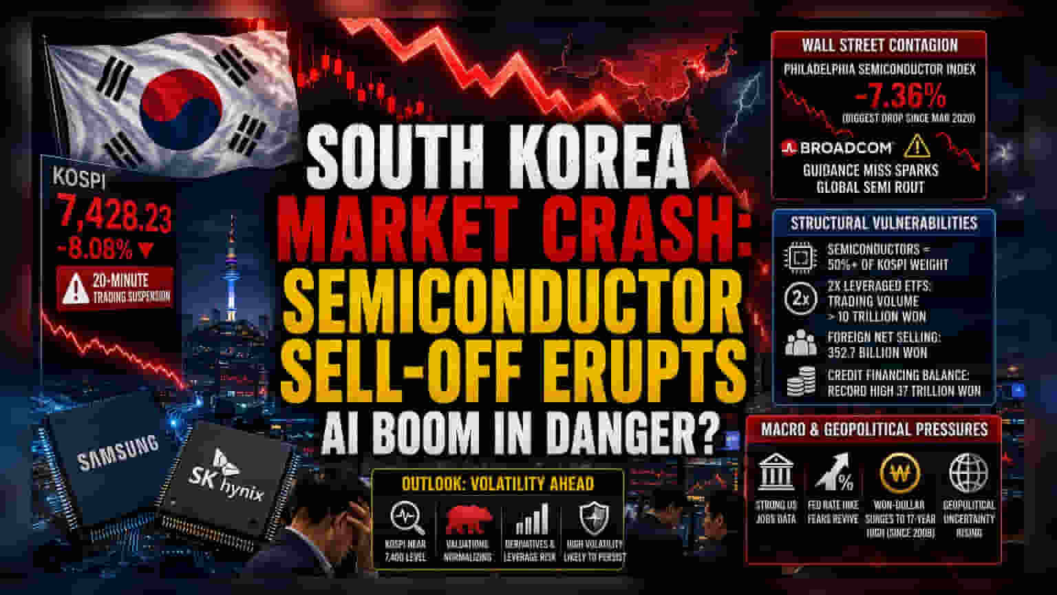 KOSPI Hits Circuit Breaker as AI Chip Rally Unravels