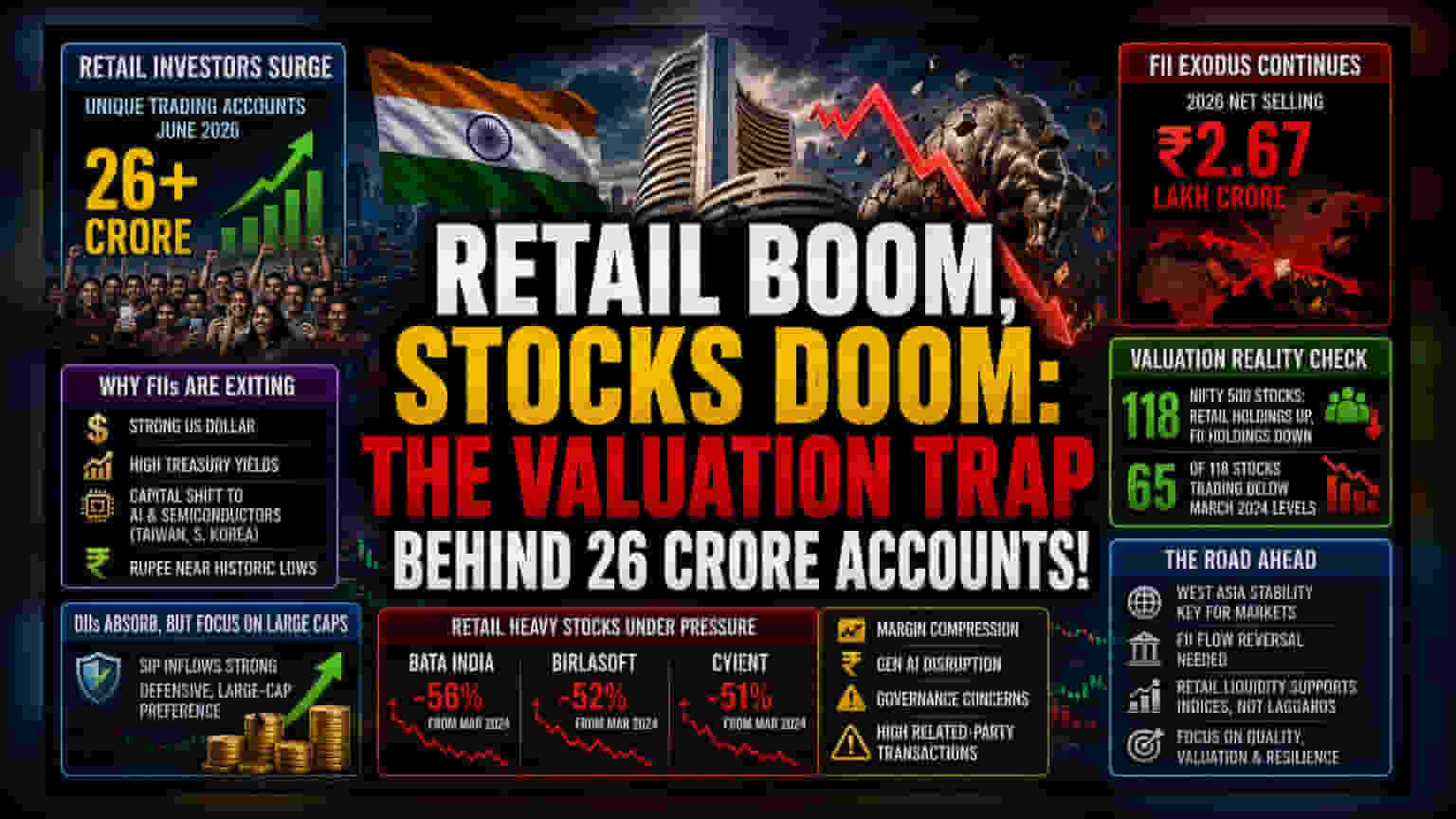 Nifty 500: FIIs ના નિકાલ બાદ રિટેલ રોકાણકારો વેલ્યુ ટ્રેપમાં ફસાયા