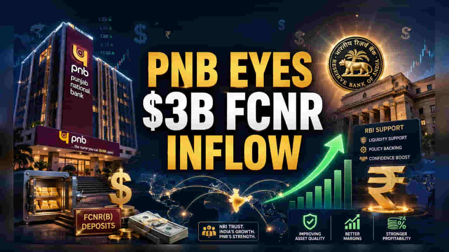 PNB కొత్త వ్యూహం: RBI ఆదుకోవడంతో, $3 బిలియన్ల విదేశీ డిపాజిట్లను ఆకర్షించే దిశగా పంజాబ్ నేషనల్ బ్యాంక్
