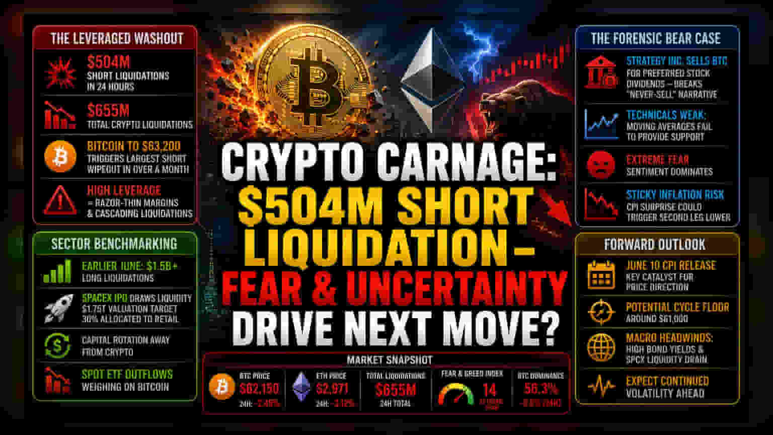 Bitcoin Liquidation Surge: $504M Shorts Wiped as Volatility Hits