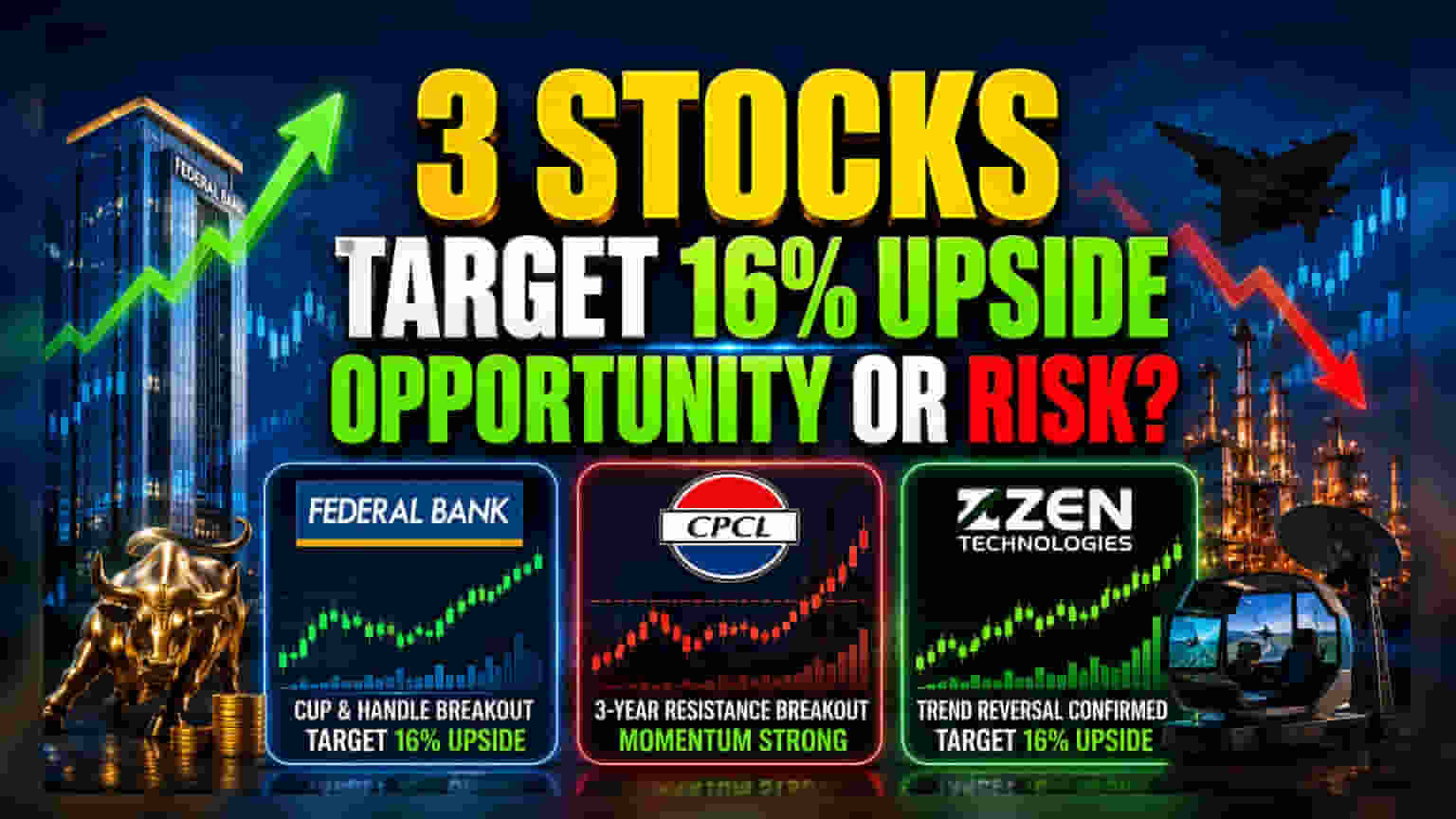 Federal Bank, CPCL, Zen: Technical Momentum Faces Risks