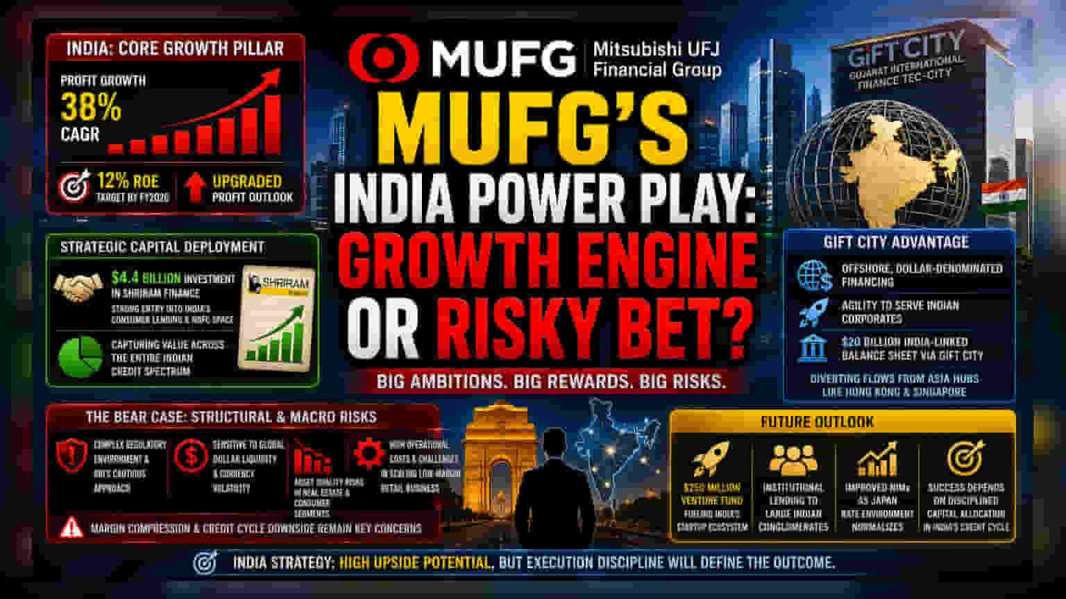 MUFG Targets India as Top Global Hub Outside Japan, US