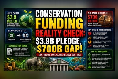 Biodiversity Finance: $3.9B Pledge Meets $700B Reality Gap