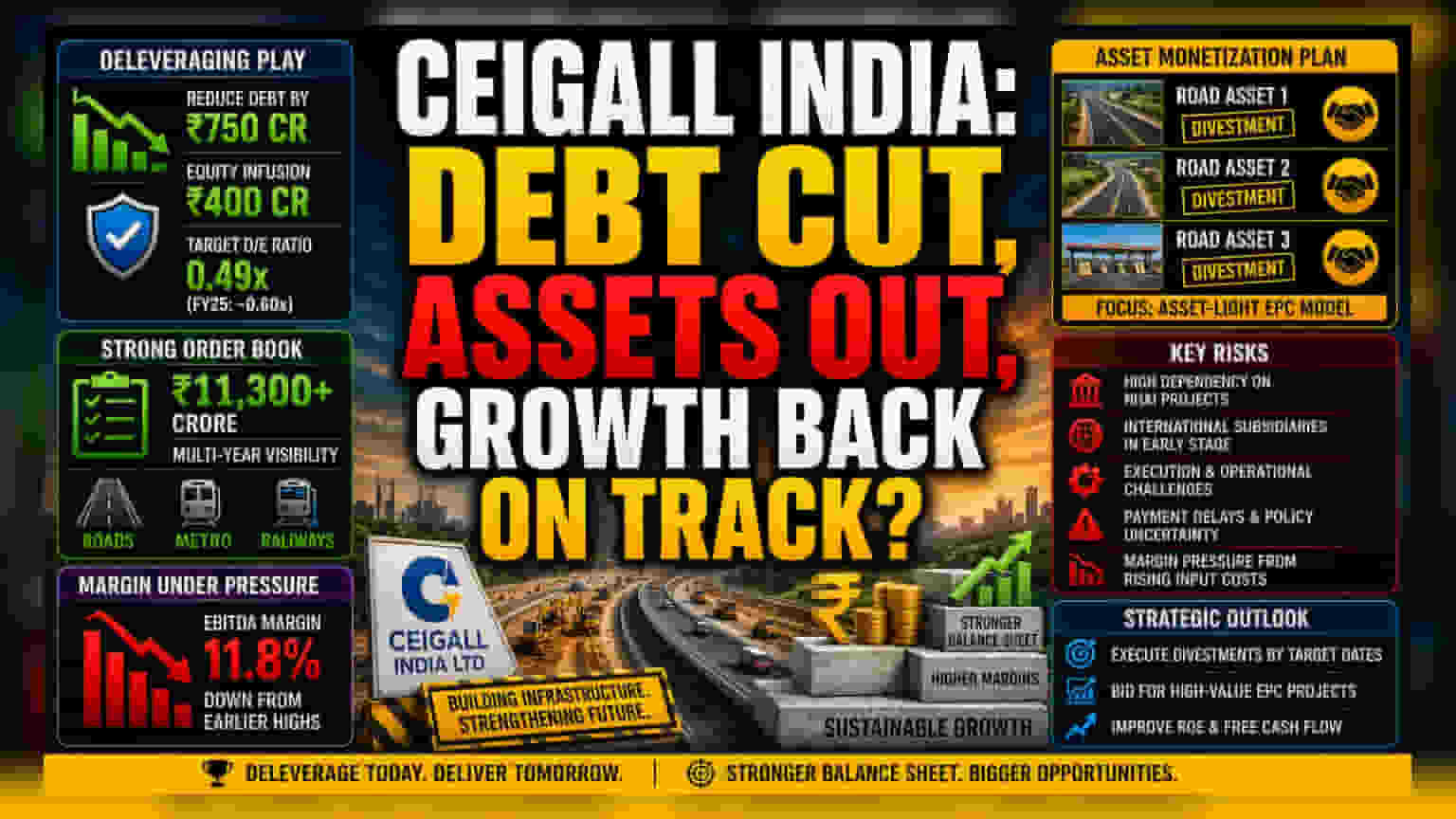 Ceigall India Share Price: દેવું ઘટાડવા વેચાશે 3 રોડ પ્રોજેક્ટ, શું 15% ગ્રોથ જાળવી રાખશે કંપની?