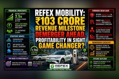 Refex Mobility Hits ₹100Cr Revenue as Demerger Looms