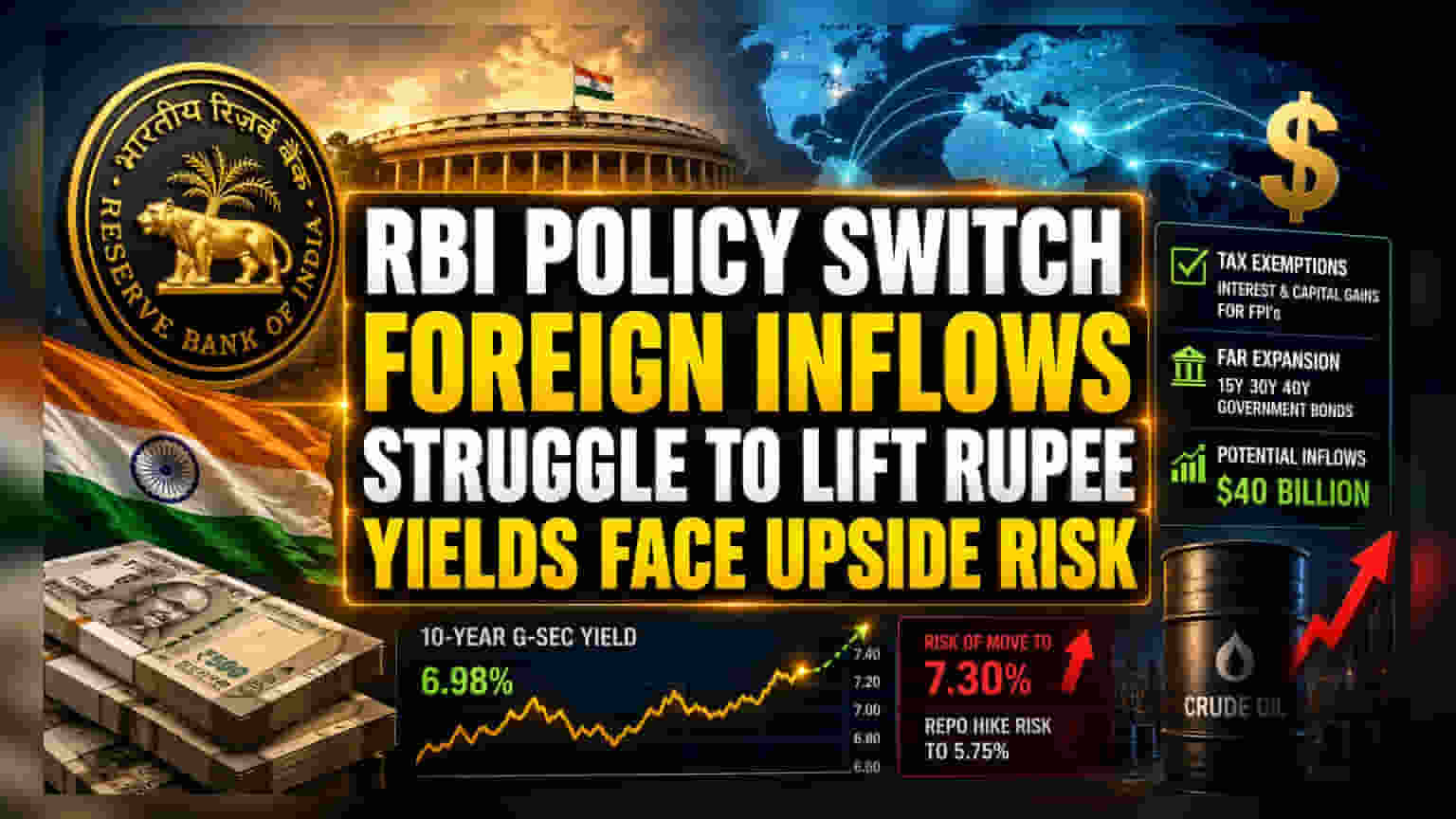 RBI Policy Shift: વિદેશી રોકાણની આશાને યીલ્ડનો ફટકો