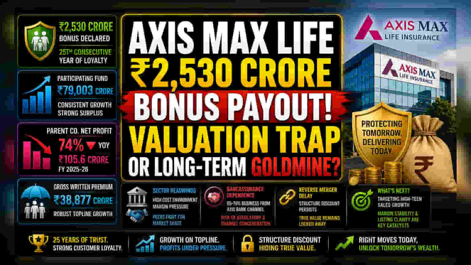 Axis Max Life चा ₹2,530 कोटींचा बोनस: नफ्यातील घट लपवण्याचा प्रयत्न?